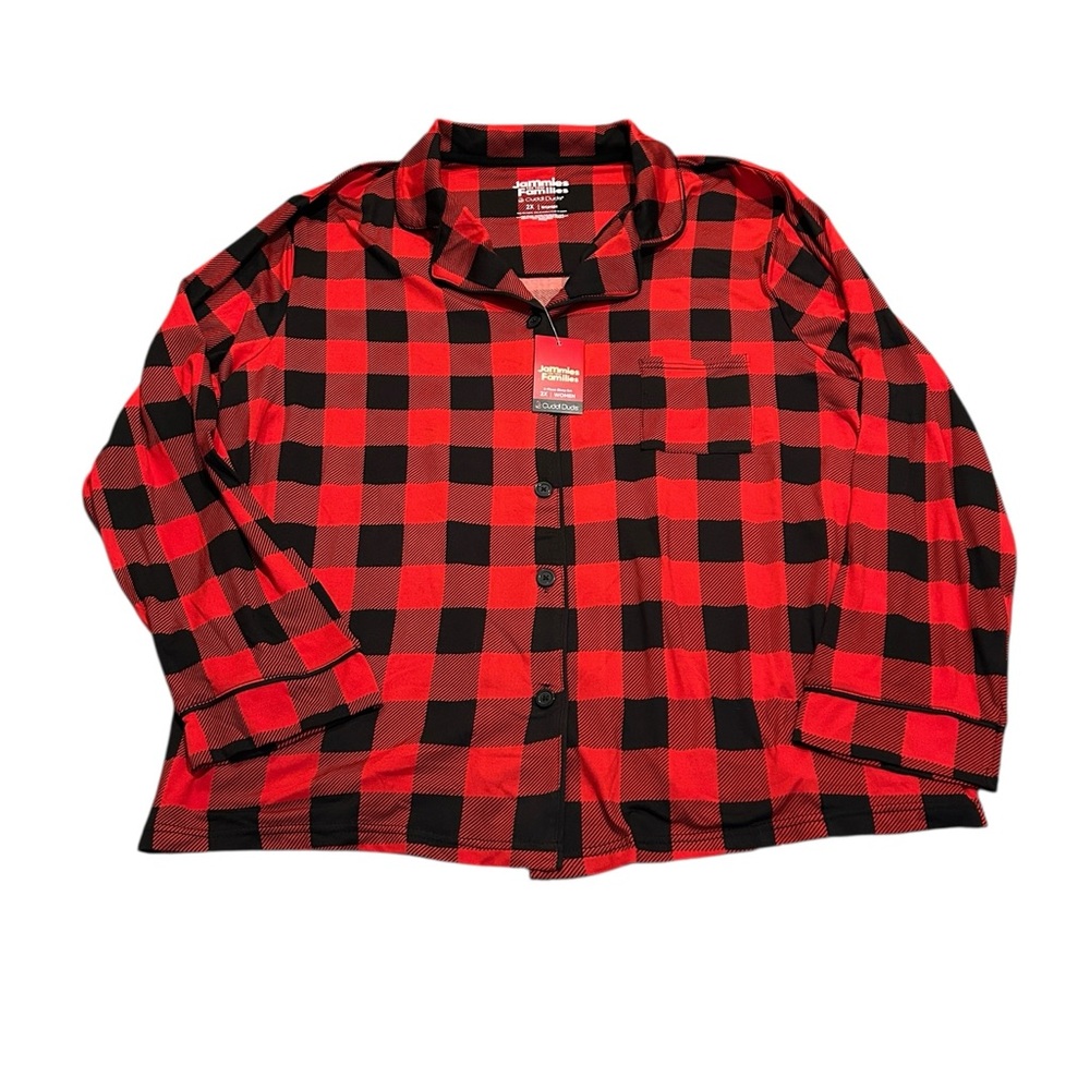 CUDDL DUDS plaid pajama top nwt